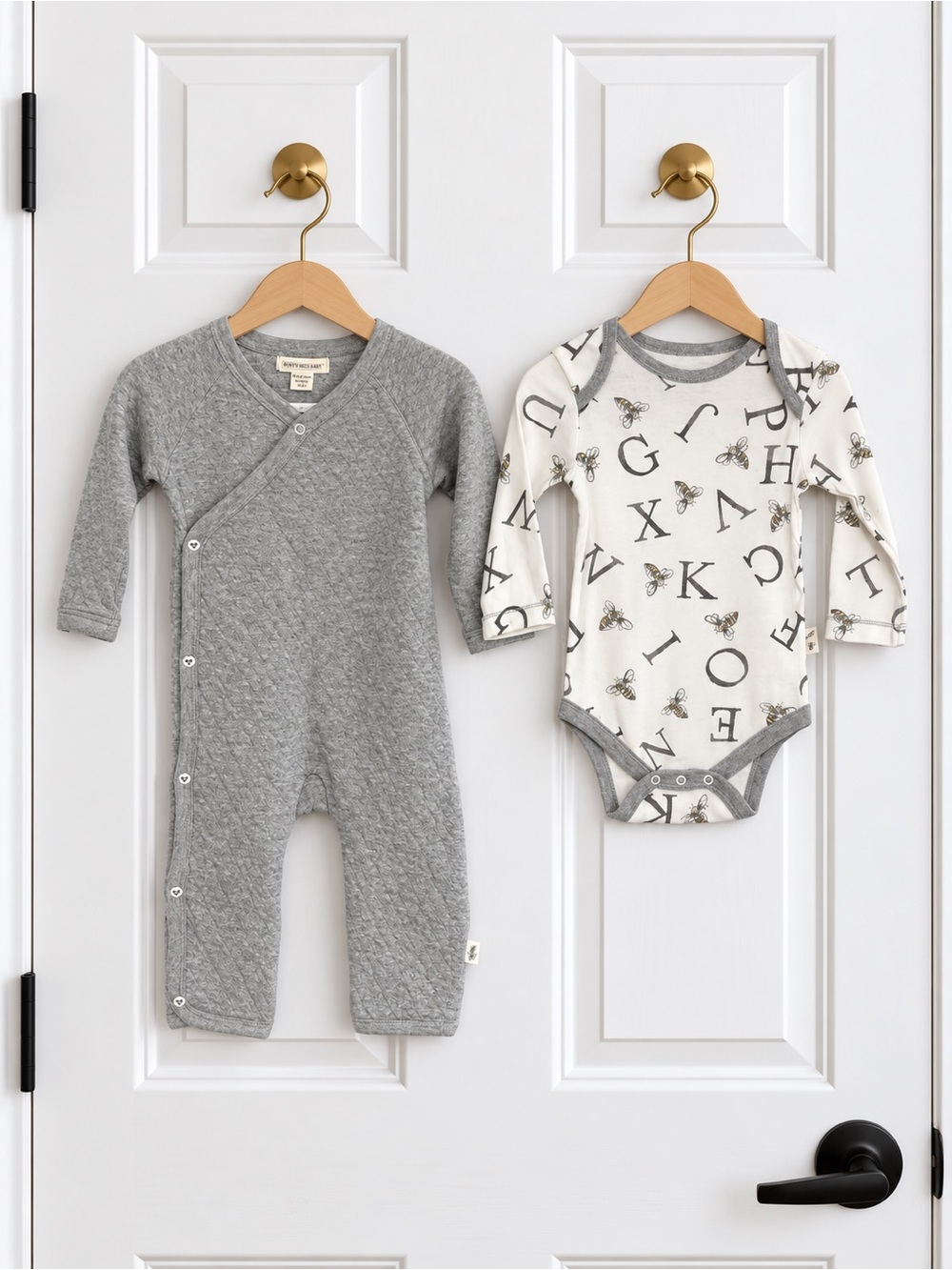 Burt’s Bees Baby 0-3M Organic Cotton Romper Bodysuit 2 Piece Set NWOT